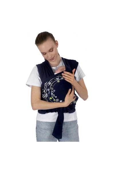 Sevi Bebe Bebek Taşıma Şalı Sling Lacivert - 5