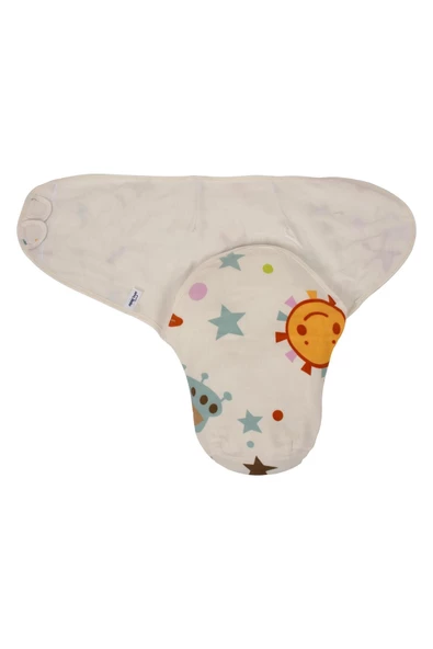 SEVİ BEBE Organik Müslin Bebe Kundağı Art-306 Uzay Desen ürün görseli 1