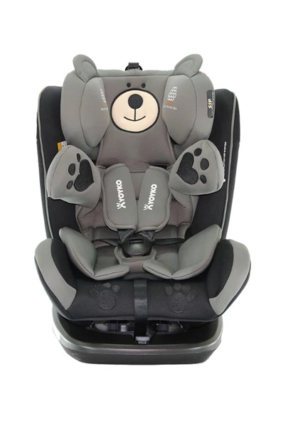 YOYKO Bear 360 Derece Dönebilir Yatabilir 0-36 Kg Isofixli Oto Koltuğu Gri