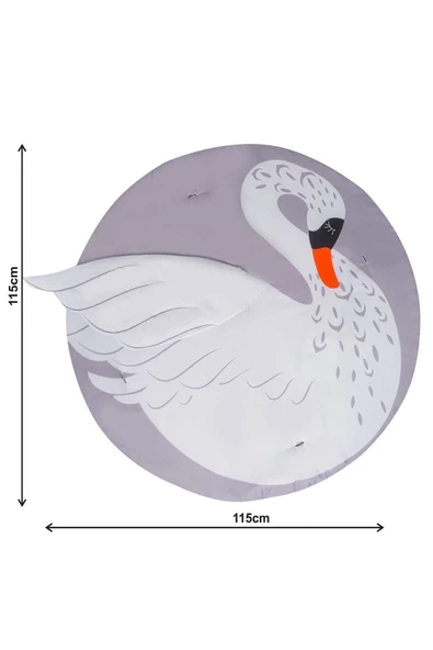 JUSSO 3 Boyutlu Dokunuş Safari Hayvanlar Oyun Halısı 115*115 cm - 8