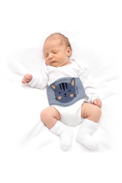 SEVİ BEBE Gaz Giderici Kiraz Çekirdekli Patik+gaz Giderici Kiraz Çekirdekli Bebek Bel Bandı Set - 2