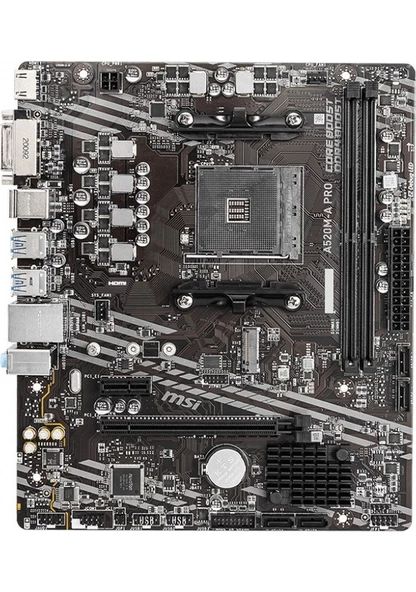 MSI A520M-A Pro AMD A520 4600 MHz (OC) DDR4 Soket AM4 mATX Anakart - 3