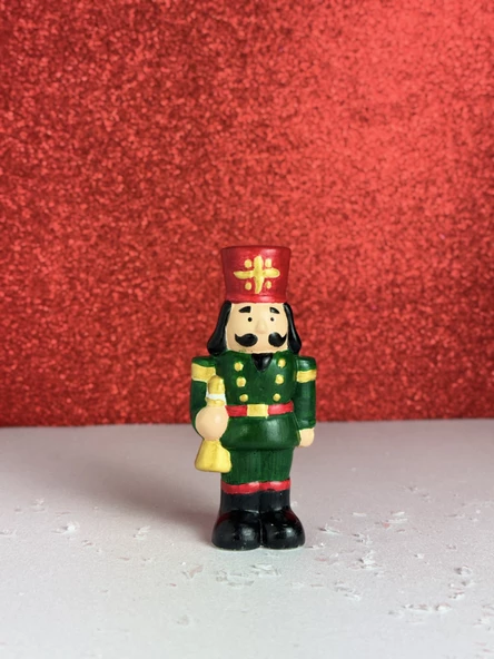 Yeşil Yılbaşı Dekoru Fındık Kıran Kurşun Asker Nutcracker Yeni Yıl Biblo