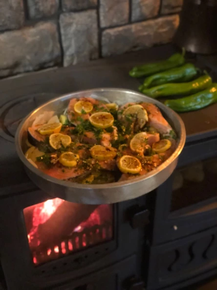 Rekor Vezüv Maşinga Tuğlalı Döküm Şömine 6 Parça Boru Hediyeli - 8