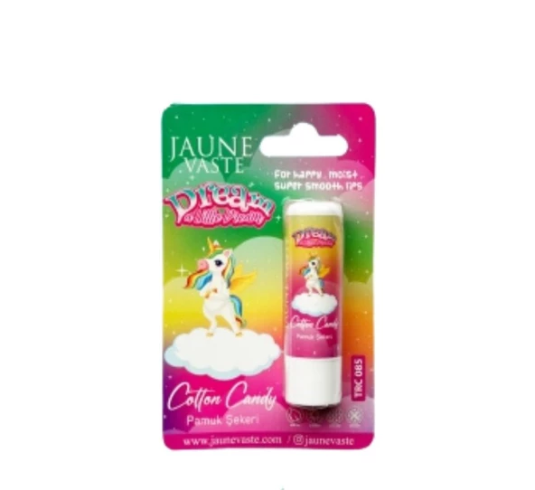 Jaune Vaste Lip Balm Kids Unicorn Dudak Kremi Pamuk Şekeri 5 gr