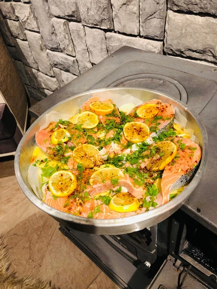 Rekor Vezüv Maşinga Tuğlalı Döküm Şömine 6 Parça Boru Hediyeli - 7