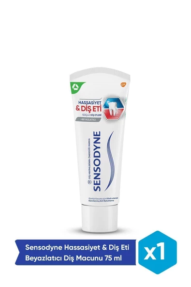 Sensodyne Diş Macunu Hassasiyet Diş Eti Beyazlatıcı Mint 75 ml