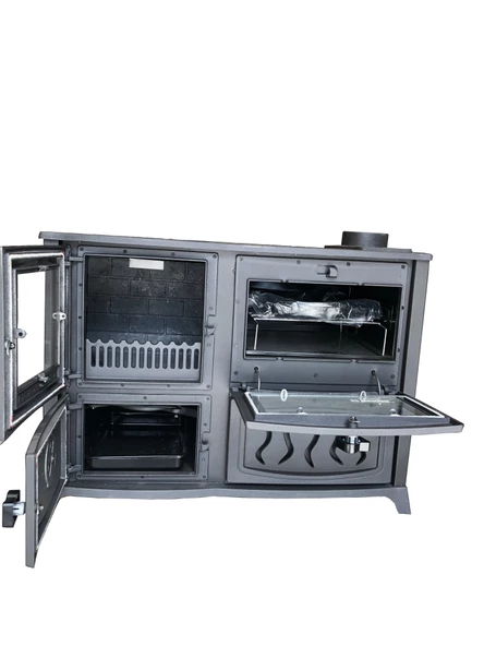 Rekor Vezüv Maşinga Kuzineli Döküm Şömine 6 Parça Boru Hediyeli - 5