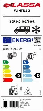 185R14C 102/100R 8PR WINTUS 2 M+S / SFM LASSA - 4