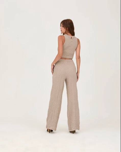 Müslim Pantolon Crop Takım Yeşil - 5