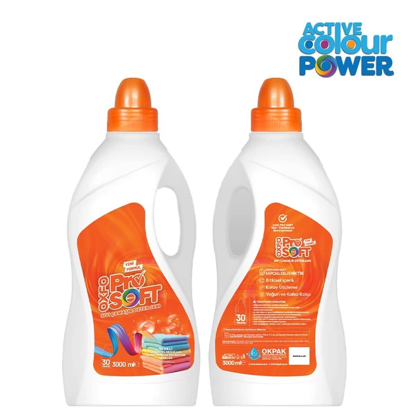 Sıvı Çamaşır Deterjanı Renkliler İçin Canlı Ve Solmayan Renkler 3000ml 46 Yıkama - 4