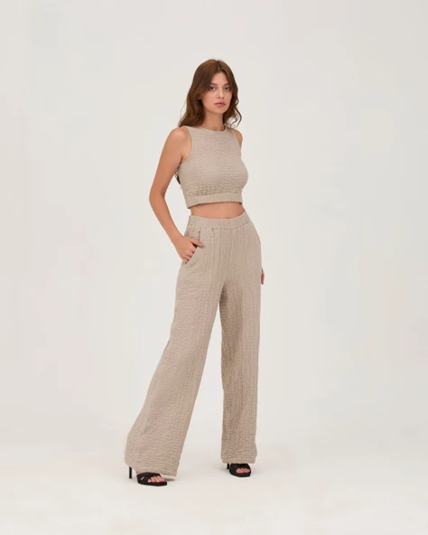 Müslim Pantolon Crop Takım Yeşil - 4