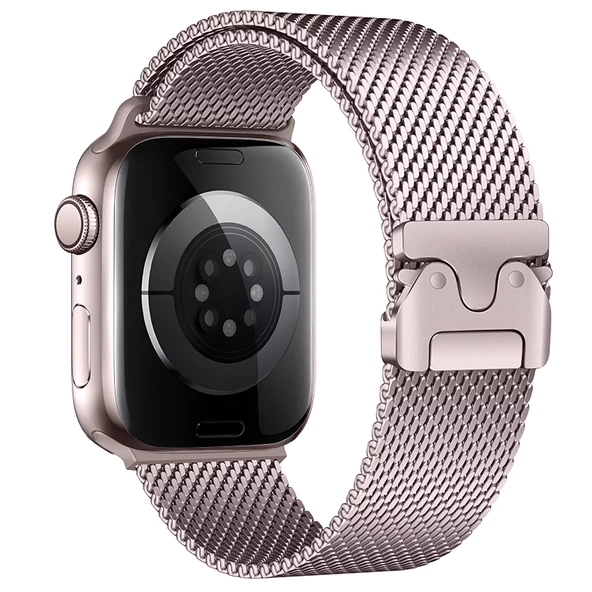 Apple Watch 10 42mm Zore KRD-121 Metal Hasır Kordon - 7