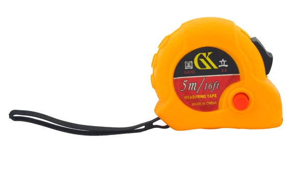 GK 5m/16ft 20mm Genişlik Sarı Şerit Metre - 2