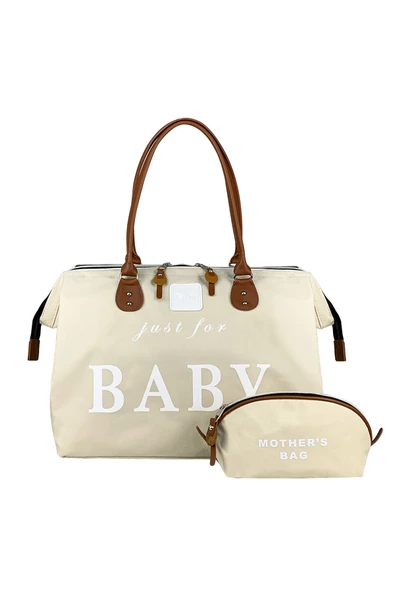Stylo Just For Baby Anne Bebek Bakım Ve Kadın Çantası-vizon ürün görseli 1