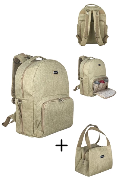 Stylo Duo Bej Backpack For Mothers Anne Bebek Bakım Sırt Çantası