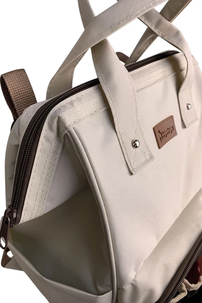 Bye Bye Silver Anne Bebek Bakım Kadın Sırt Çantası-Bej - 6