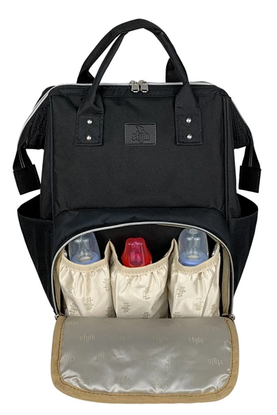 Stylo Star Anne Bebek Bakım Sırt Çantası Termos Çanta -siyah - 2
