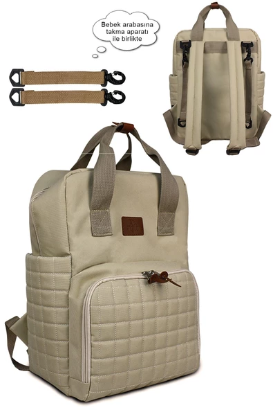 Stylo Feather Ekstra Hafif Anne Bebek Çantası Bej ürün görseli