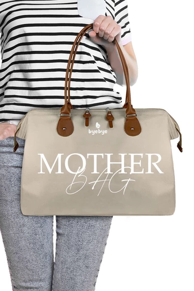 Bye Bye Mother bag Anne Bebek Bakım ve Kadın Çantası-Bej
