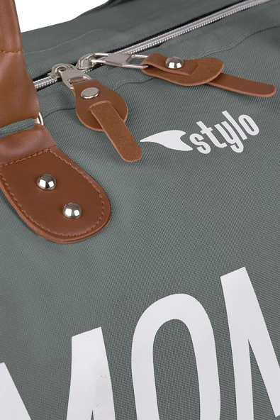Stylo Mommy Bag Usa Anne Bebek Bakım Ve Kadın Çantası-gri - 3