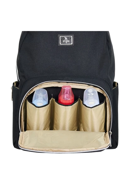Stylo Duo Anne Bebek Çantası Ve Küçük Termal Çanta Siyah - Resim 2