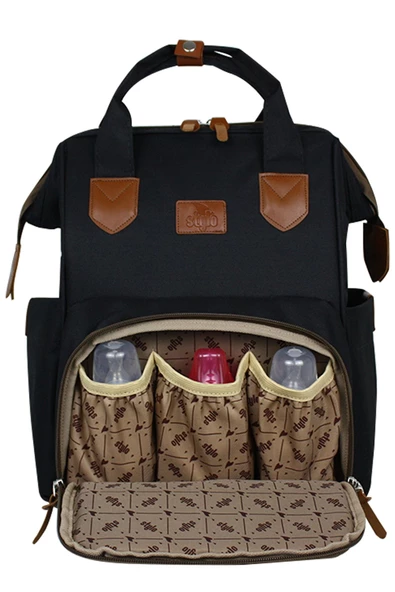 Stylo Monaco Baby Bag Baskılı Anne Bebek Bakım Sırt Çantası - Beyaz Baskı - Resim 2