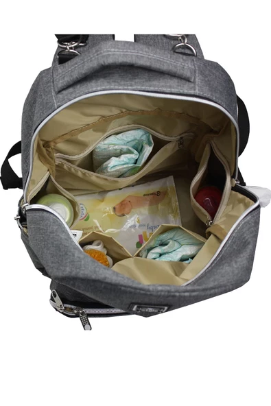 Stylo Duo Siyah Backpack For Mothers Bebek Bakım Çantası - Resim 8