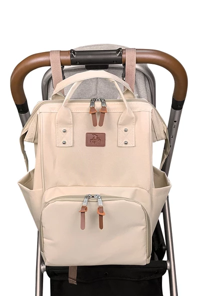 Stylo Star Anne Bebek Bakım Sırt Çantası Termos Çanta - Bej - 6