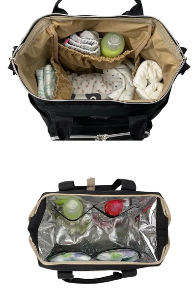 Stylo Paris Anne Bebek Bakım Çantası ve Isı Yalıtımlı Beach Bag Termos Çanta-2'li Takım - 6