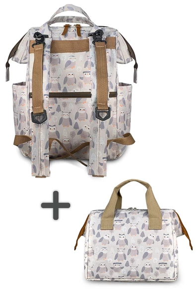 Stylo Paris Anne Bebek Bakım Çantası ve Isı Yalıtımlı Beach Bag Termos Çanta-2'li Takım - 3