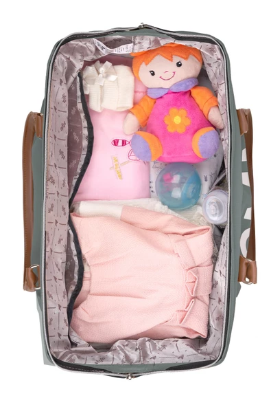 Stylo Mommy Bag Usa Anne Bebek Bakım Ve Kadın Çantası-gri - 4