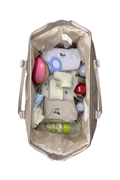 Stylo Kadın Manolya Anne Bebek Bakım Çantası Bej - Resim 8