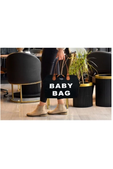 Stylo Baby Bag Baskılı Tek Anne Bebek Bakım Omuz Çantası -siyah - 6