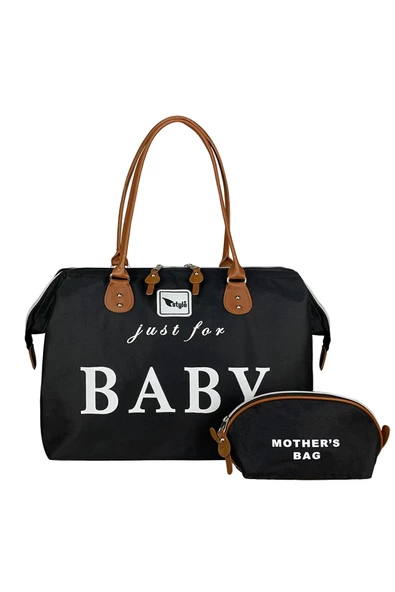 Stylo Just For Baby Anne Bebek Bakım Ve Kadın Çantası - Siyah ürün görseli