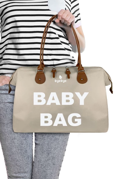 Bye Bye Baby Bag Anne Bebek Bakım ve Kadın Çantası-Bej
