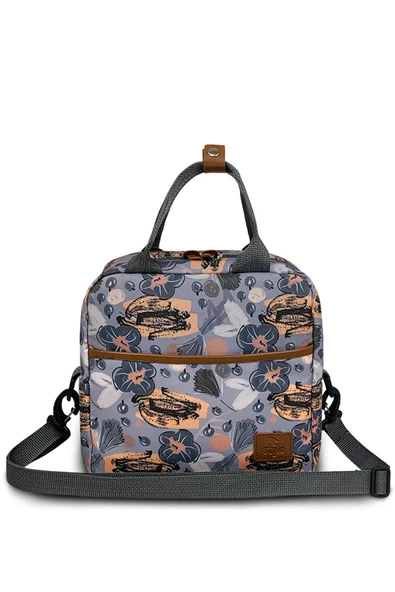 Stylo Isı Yalıtımlı Termal Çanta Mama Ve Yemek Taşıma Beslenme Çantası Askılı Çiçek - Resim 3