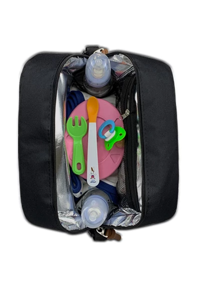 Stylo Food Bag Siyah Isı Yalıtımlı Termal Çanta Mama Ve Yemek Taşıma Beslenme Çantası - 4