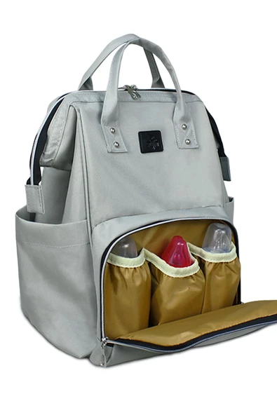 Stylo Star Anne Bebek Çantası Ve Küçük Termal Çanta Kül Gri - 3