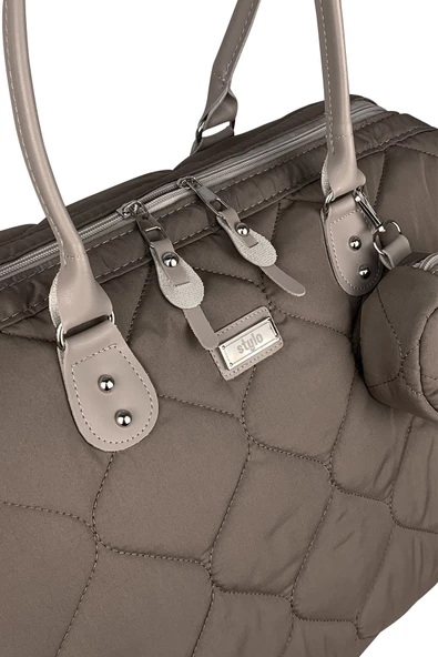 Stylo Kadın Manolya Anne Bebek Bakım Çantası Bej - Resim 4