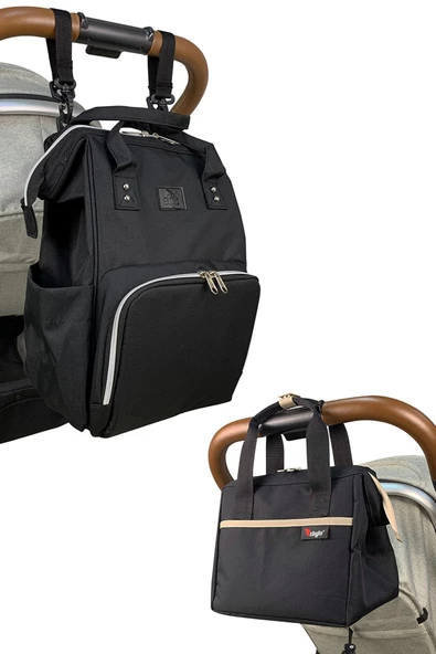 Stylo Paris Anne Bebek Bakım Çantası ve Isı Yalıtımlı Beach Bag Termos Çanta-2'li Takım - 3