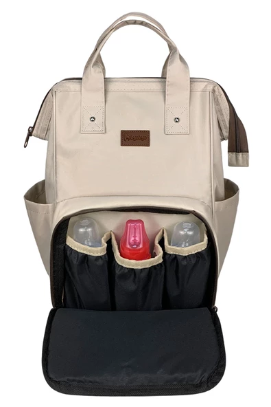 Bye Bye Silver Anne Bebek Bakım Kadın Sırt Çantası-Bej - 4