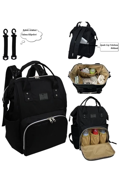 Stylo Paris Anne Bebek Bakım Çantası ve Isı Yalıtımlı Beach Bag Termos Çanta-2'li Takım - 5