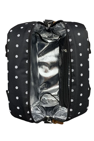 Stylo Unisex Siyah Food Bag Mama Ve Çok Amaçlı Yemek Taşıma Termos Bebek Bakım Çantası - Resim 5