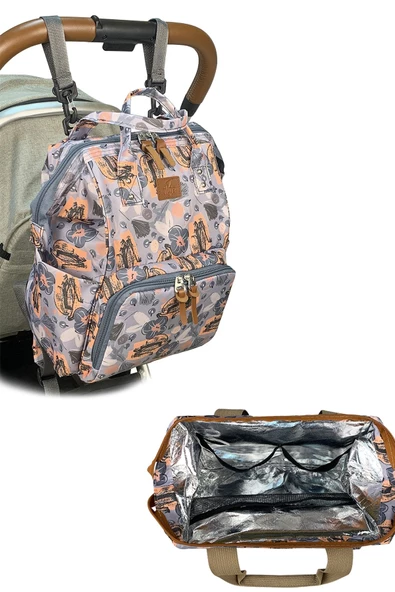 Stylo Paris Anne Bebek Bakım Çantası ve Isı Yalıtımlı Beach Bag Termos Çanta-2'li Takım - 3