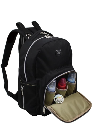 Stylo Duo Siyah Backpack For Mothers Bebek Bakım Çantası - Resim 3