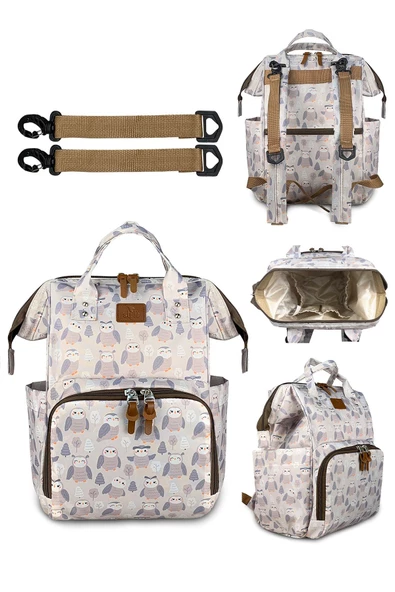 Stylo Paris Anne Bebek Bakım Çantası ve Isı Yalıtımlı Beach Bag Termos Çanta-2'li Takım - 5