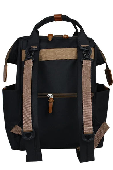 Stylo Monaco Baby Bag Baskılı Anne Bebek Bakım Sırt Çantası - Siyah Baskı - 3