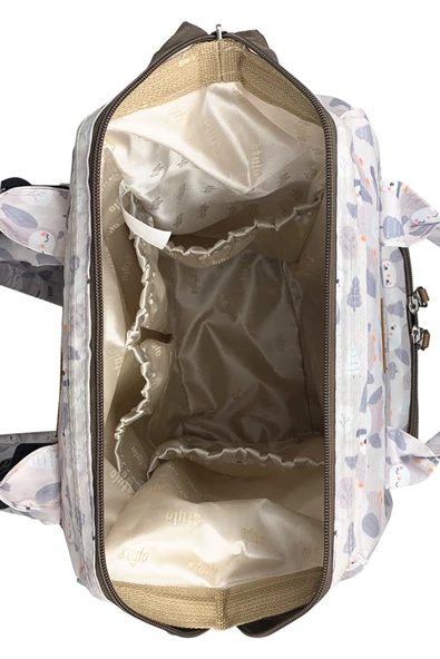 Stylo Paris Anne Bebek Bakım Çantası ve Isı Yalıtımlı Beach Bag Termos Çanta-2'li Takım - 7