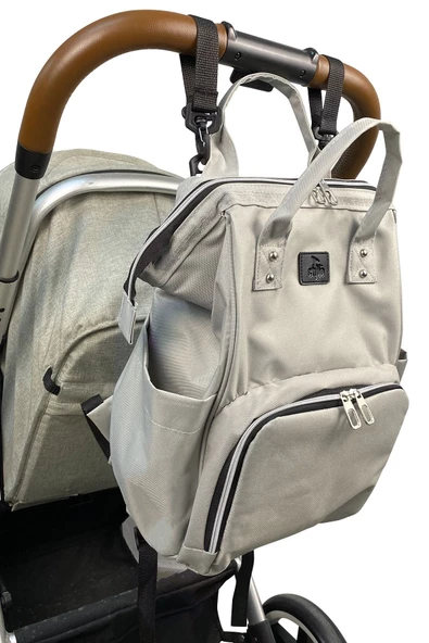 Stylo Star Anne Bebek Çantası Ve Küçük Termal Çanta Kül Gri - 7